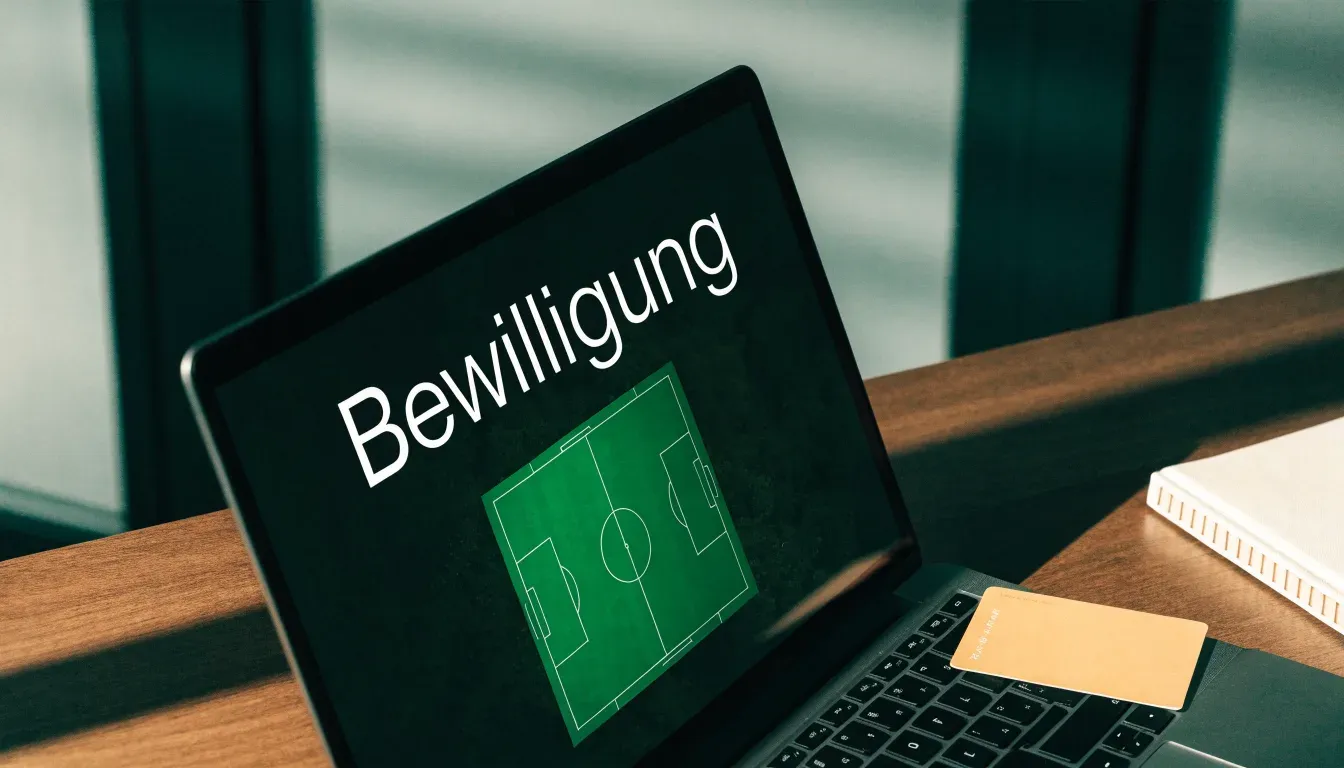 Ein Feldweg führt zwischen Wiesen zu einem Hügel, der Himmel ist bewölkt, am Wegrand stehen Obstbäume.