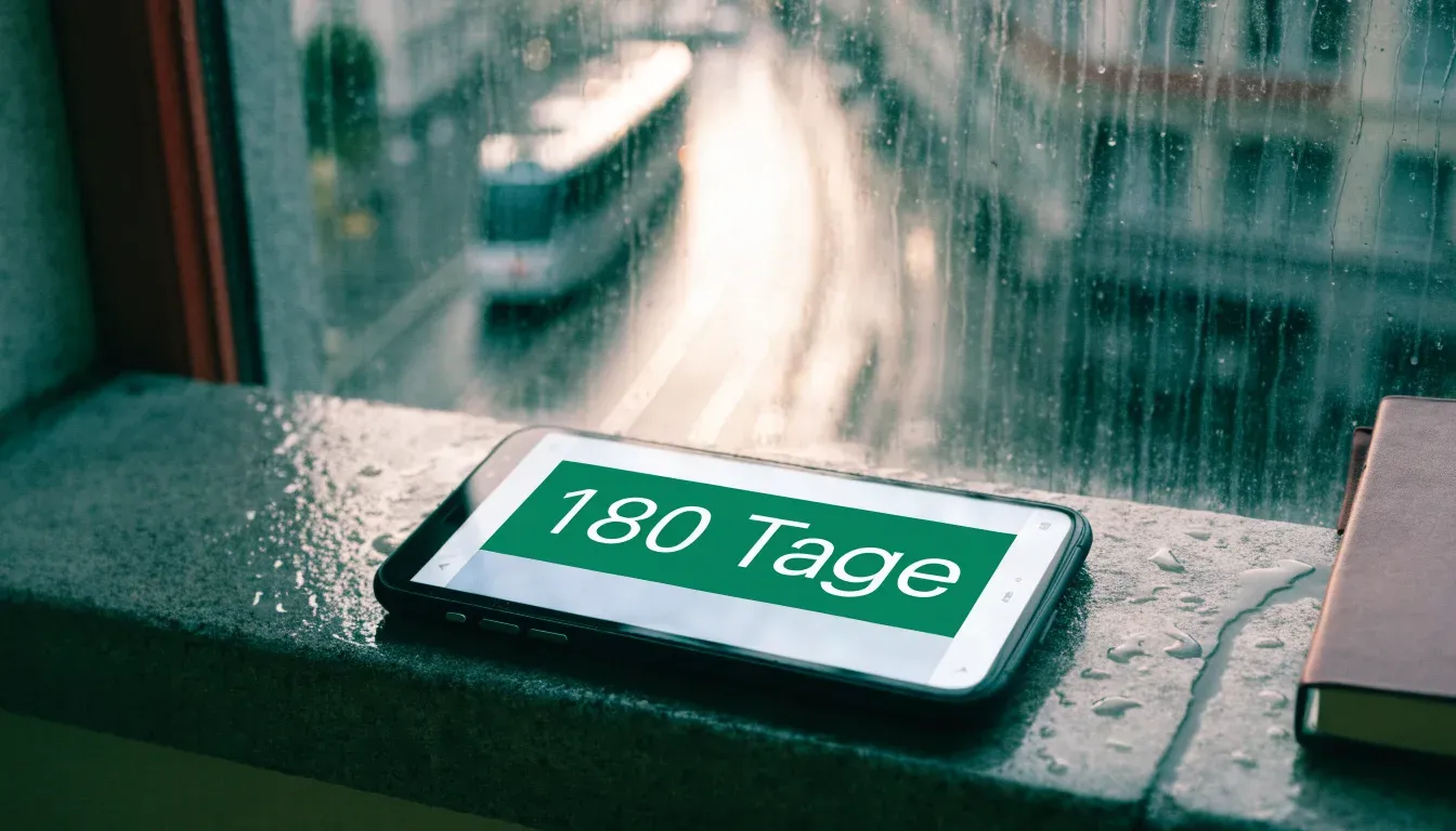 Eine Tramhaltestelle in einer Schweizer Stadt bei Regen, nasses Pflaster spiegelt das Licht.