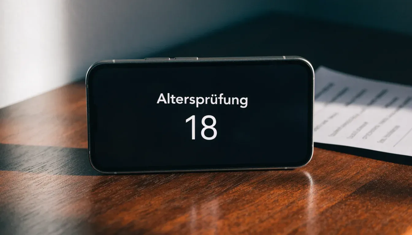 Ein hölzerner Richterhammer liegt auf einer polierten Tischplatte vor einem hohen Fenster mit weichem Morgenlicht.