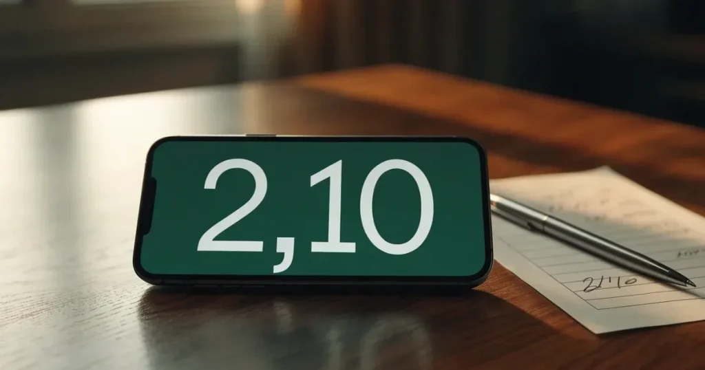 Eine leere Geldbörse aus Leder liegt geöffnet auf einem Tisch, daneben ein Kugelschreiber und ein Smartphone mit dunklem Display.