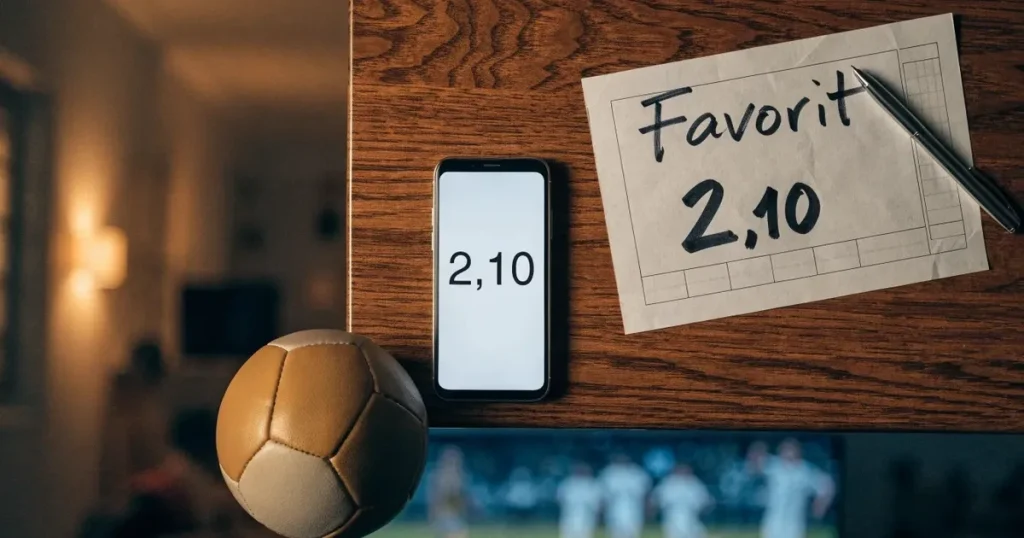 Ein Fussball liegt auf dem Anstosspunkt eines leeren Rasenplatzes im dichten Morgennebel.